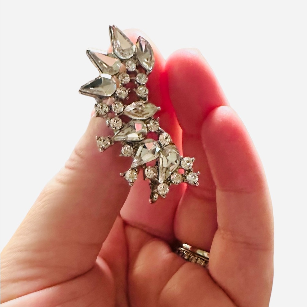 Express Rhinestone Crystal Cuff Clip Earring 1 piece Fashion Jewelry (left ear)